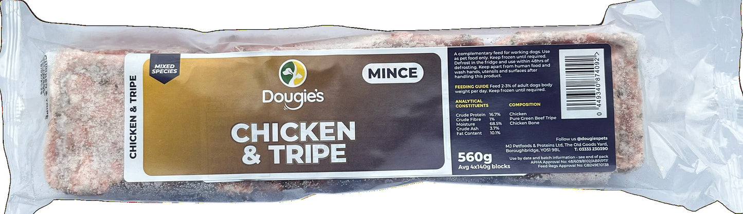 Dougies 90/10 Chicken & Tripe Mince 560g
