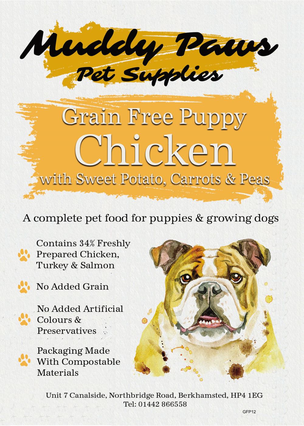 Muddy Paws Grain Free Chicken Puppy 2kg