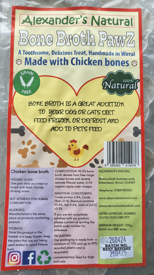 Alexander's Natural Bone Broth Paws Chicken - 7 Paws