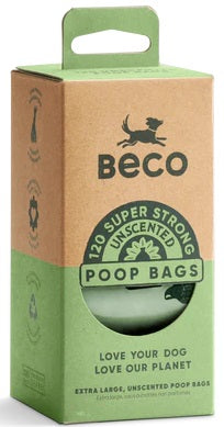 Beco Poop Bags x 8 Rolls - 120 bags (unscented)