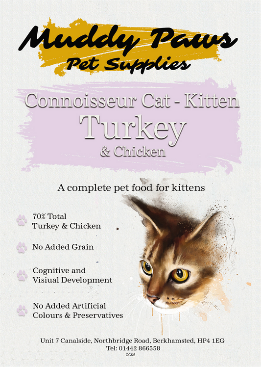 Muddy Paws Connoisseur Kitten Turkey & Chicken 1.5kg