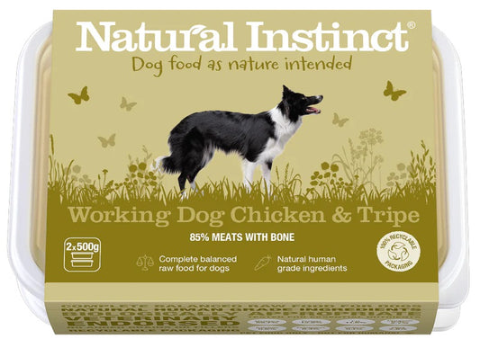 Natural Instinct Natural Working Dog Tripe & Chicken Twin Pack 2 x 500g