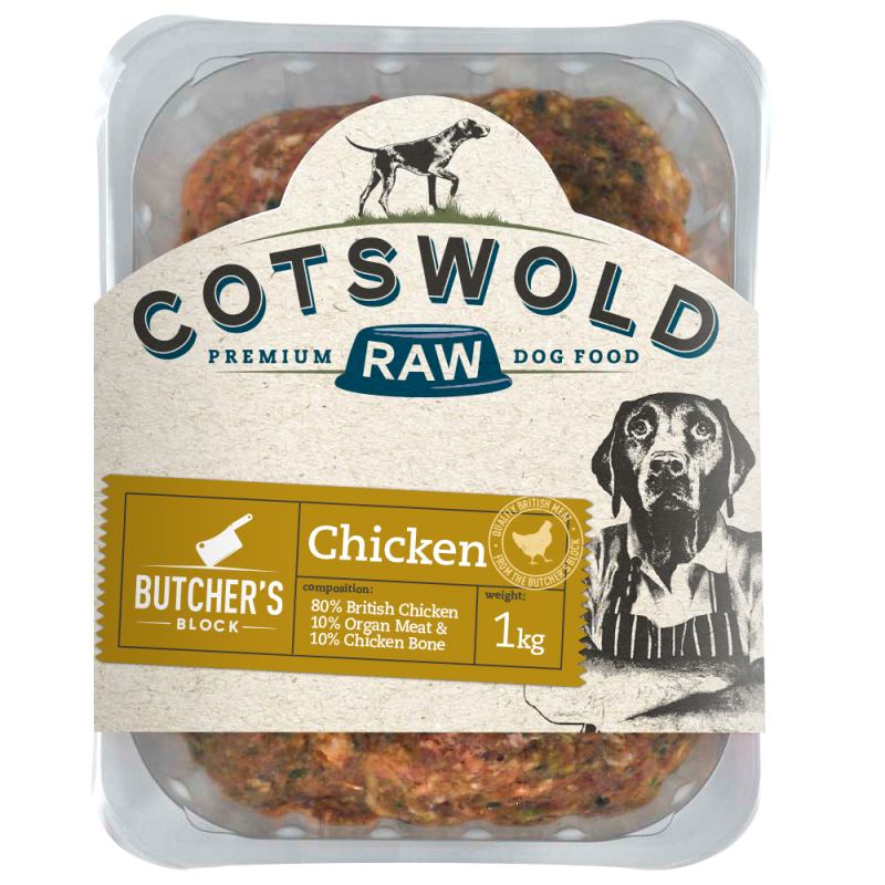 Cotswold Raw Butchers Block Chicken 1kg 80/10/10