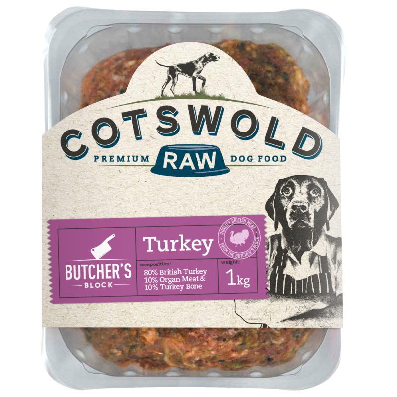 Cotswold Raw Butchers Block Turkey 1kg 80/10/10