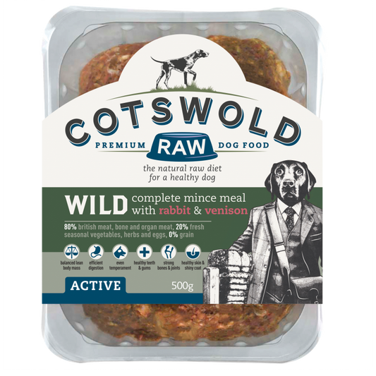 Cotswold Raw Adult Working Dog Wild - Rabbit and Venison 1kg