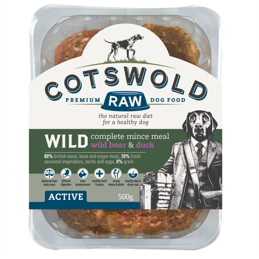 Cotswold Raw Adult Working Dog Wild Boar & Duck 1kg