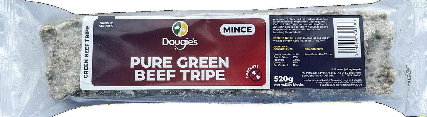 Dougies Beef Tripe Bone Free 560g