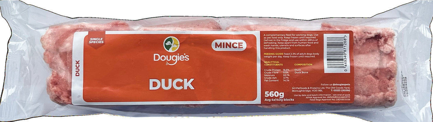 Dougies 90/10 Duck Mince 560g