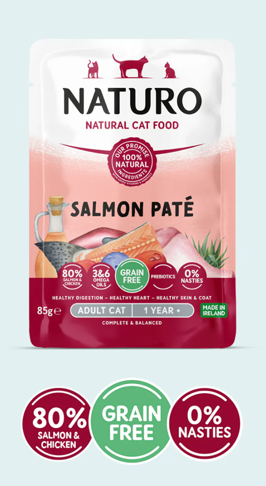 Naturo Adult Cat Salmon Pate 85g