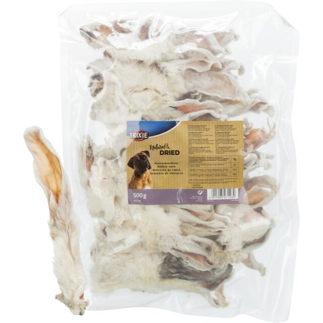 Trixie Rabbit Ears with Fur 500g
