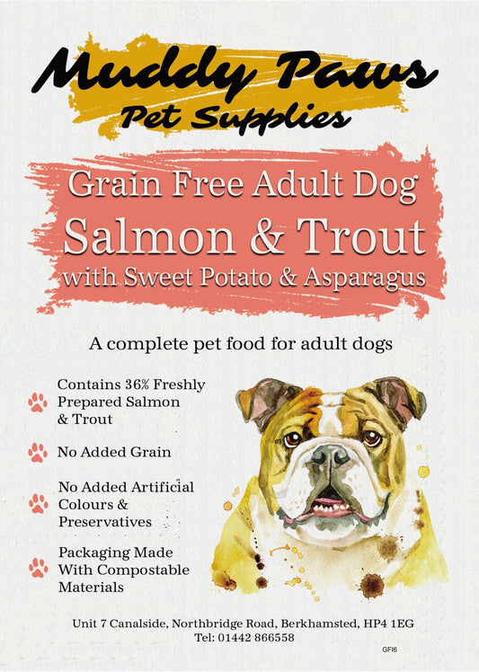 Muddy Paws Grain Free Adult Salmon & Trout 6kg