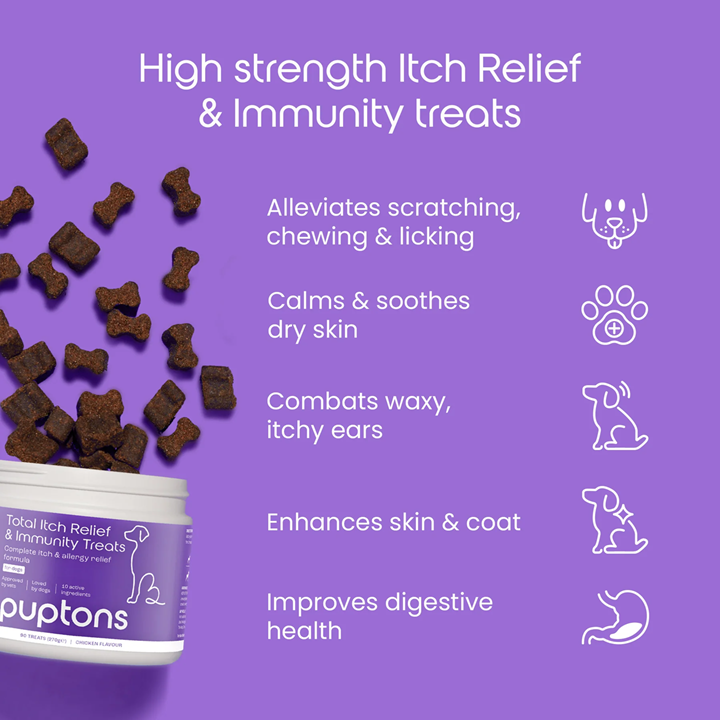 Puptons Total Itch Relief & Immunity Treats 90g