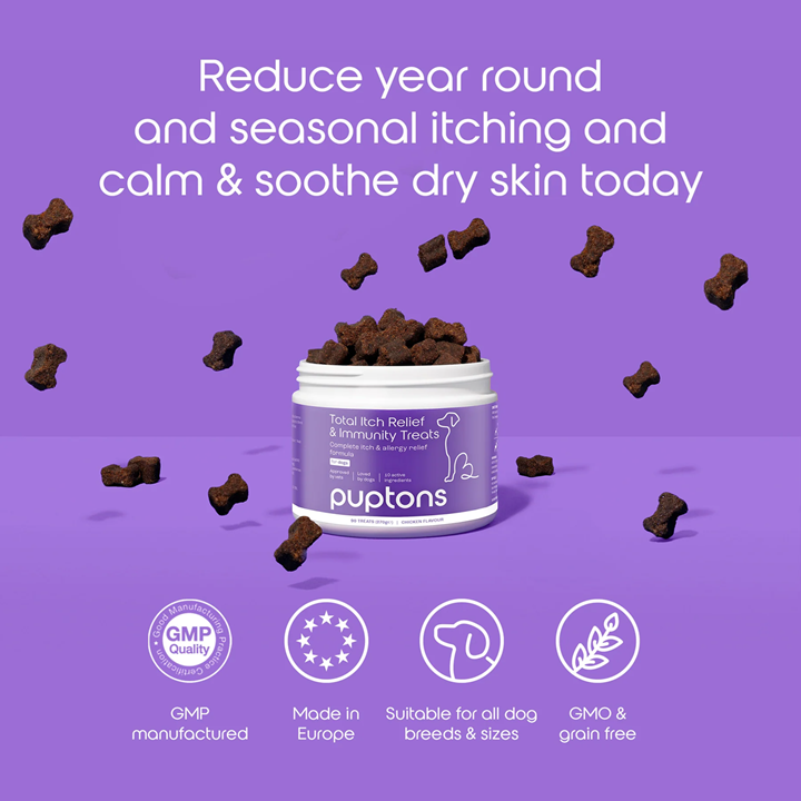 Puptons Total Itch Relief & Immunity Treats 90g