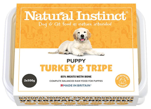 Natural Instinct Puppy Turkey And Tripe 2x500g