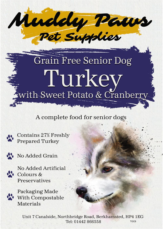 Muddy Paws Grain Free Turkey Senior 6kg