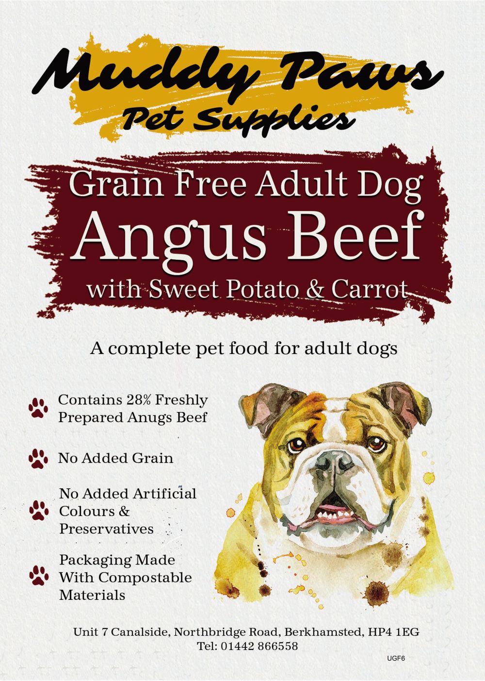 Muddy Paws Grain Free Adult Angus Beef 2kg