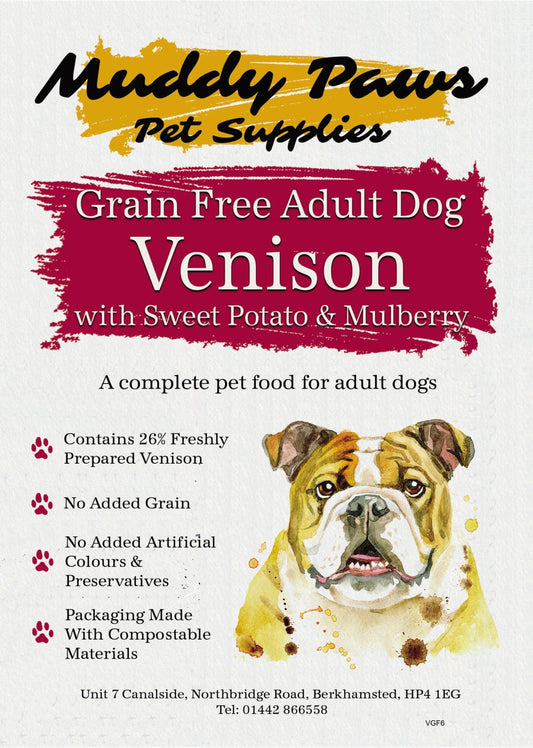 Muddy Paws Grain Free Adult Venison 2kg