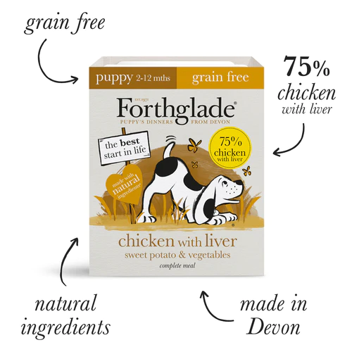 Forthglade Chicken and Liver with Sweet Potato and vegetables Puppy 395g