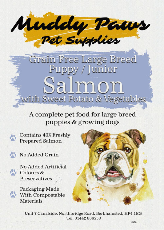 Muddy Paws Grain Free Salmon Large Breed Puppy / Junior 2kg